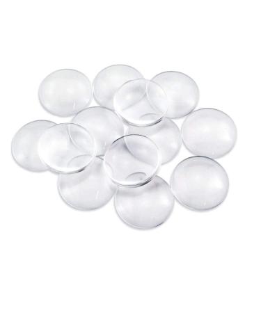 Faxco 30-Pieces Transparent Glass cabochons  Clear Glass Dome cabochon  Non-calibrated Round 1.57 inch/40mm for Photo Pendant Craft Jewelry Making