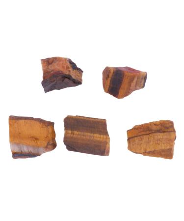 KOMBIUDA Rock Mineral 5pcs Tigers Tigers Eye Stone Eye Gemstone African Decor Natural Tiger's Eye African Gemstone Rock As Shown Size 2