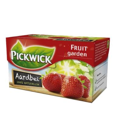 Pickwick Tea Strawberry Aromatised Black Tea Fruit Garden Fruity Blend 20 Bags
