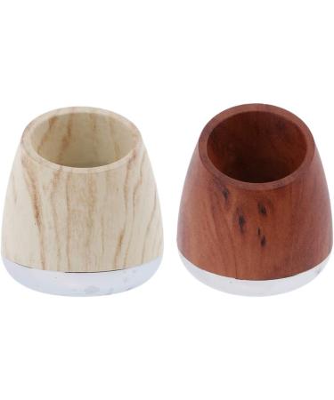 Premium Safety Razor Set for Men - Wood Grain Stand & 5 Pack Brown - Ideal for Bathroom Grooming - Buy Online on SooperMarket.com