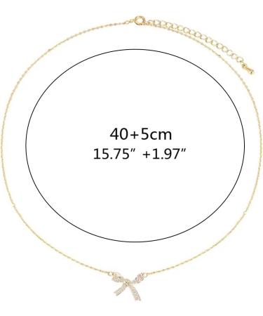 OralGos Delicate Butterfly Necklace with Rhinestone Bow - Stylish Gold Color Accessory for Women & Girls - International Shipping Available - Buy Online on SooperMarket.com