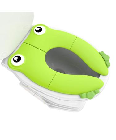 Portable Folding Large Non Slip Silionce Pads Potty Training Seat for Kids Boys & Girls, Toddlers Toilet Seat, Recyclable Potty Seat Cover for Travel