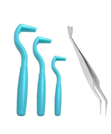 ILamourCar 4Pcs Tick Remover Tick Remover Tools for Dogs Cats Horses and Even Humans (Blue)