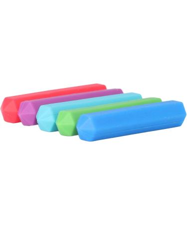 Alomejor Silicone Baby Teething Toys - 5PCS Safe & Colorful Teething Rings | Ideal Baby Gift for Healthy Teething Relief - Buy Online on SooperMarket.com