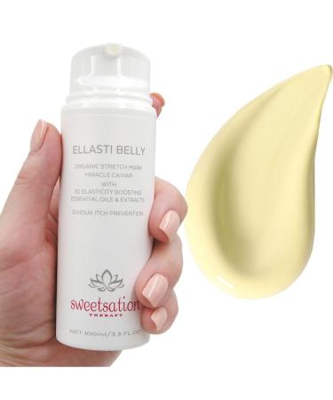 Ellasti Belly Organic Stretch Mark Miracle Caviar - Prevents Stretch Marks Boosts Skin Elasticity 3.3oz | Ideal for Pregnancy Care - Buy Online on SooperMarket.com