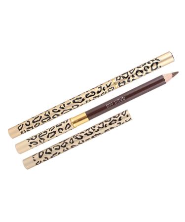 FOYTOKI 2pcs Pencils Leopard Lash Brush Brow Gel Brow Brush Brow Makeup Eyeliner Wooden