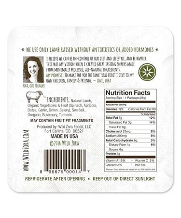 Wild Zora Mediterranean Lamb Meat & Veggie Bars - 10-Pack | Grass Fed, Gluten-Free, High Protein Jerky Snacks - Buy Online on SooperMarket.com