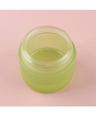 Tianzd 6 Pieces Empty 50ml Green Glass Cream Cans with Lid | Cosmetic Storage & Spatula Set | Ideal for Skin Care & Beauty Products - Buy Online on SooperMarket.com