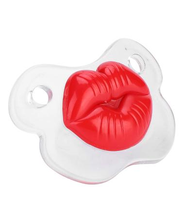 Baby pacifier soft silicone pacifier in food quality funny pacifier with pig's nose to calm newborn boys and girls (little cherry)