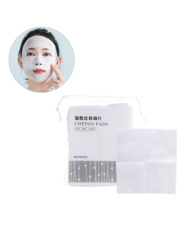 Housoutil Makeup Removal Pads Wet Dry Facial Towel Makeup Cotton Pad Face Cleansing Wipes Facial Towelettes Disposable Face Cloths Make up Remover Wipes Girl Dedicated Cleansing Cotton White White 10*10cm