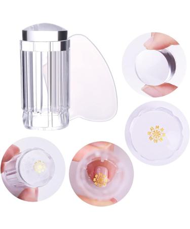 UUYYEO Transparent Silicone Nail Art Stamping Plates 2 Sets with Scraper | Nail Stamp & Manicure Decoration Tool - Buy Online on SooperMarket.com