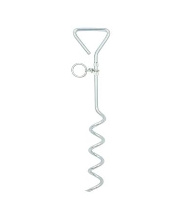Milestone Camping 31690 Outdoor Corkscrew Tie Out Stake / Keyring Attachment / Tether Pets and Tents / Ideal for Camping Hiking Fishing and More