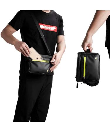Rhinowalk Waterproof Bicycle Handlebar Pocket Bag - Matte Green | Front Wheel Camera & Cell Phone Holder with Transparent Window - Buy Online on SooperMarket.com