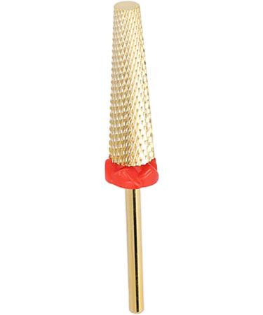 Manicure Drill Bit Nail Drill Bit Gold Multifunctional Cone Quick Sanding for Beauty Salon (132#-F) - Buy Online on SooperMarket.com
