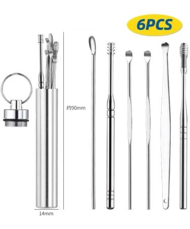 Portable Ear Cleaner Stainless Steel Ear Spoon Set Stainless Steel Ear Wax Remover Reusable Stainless Steel Ear Wax Remover Set Ear Wax Easily Removed Ideal for Personal and Home Use(NO.2) - Buy Online on SooperMarket.com