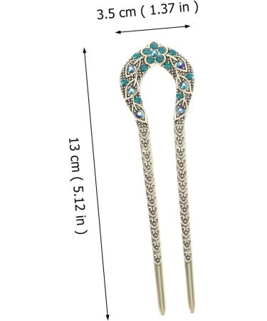 minkissy Metal Hair Forks for Buns Hair Fork u Shape Chopsticks for Hair U Shaped Hair Fork Vintage Hair Sticks for Long Hair Vintage Hair Stick Pin Hair Accessory Miss Pattern Styling Clip - Buy Online on SooperMarket.com