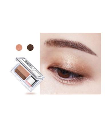Lazy Eyeshadow Two-Tone Glitter Palette | Waterproof & Long Lasting | Easy Makeup Set with Brush - Buy Online on SooperMarket.com