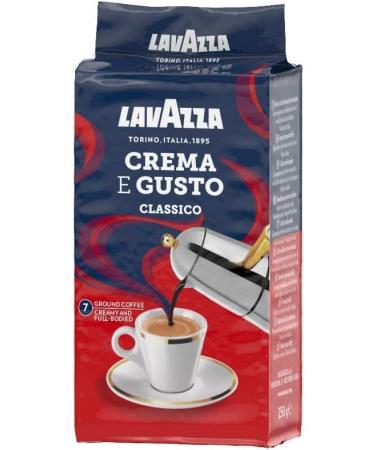Lavazza Crema e Gusto Arabica and Robusta Dark Roast Ground Coffee 250 g (pack of 8) & Qualita Rossa Arabica and Robusta Medium Roast Ground Coffee 250 g (Pack of 12) Crema e Gusto + Medium Roast Ground Coffee 250 g  - Buy Online on SooperMarket.com