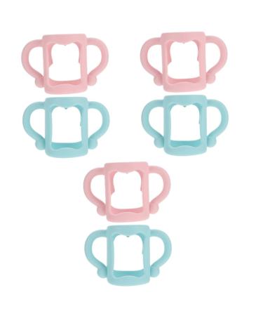 ibasenice 6 Pcs Universal Silicone Handle Feeding Bottle Handle Bottle Handle Bottle Holder Bottle Handles Milk Bottle Handle Breast Milk Cup Assorted Colorx3pcs 10.7x4.6cmx3pcs