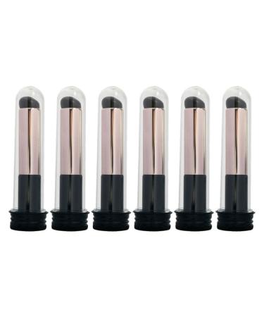 Baluue 6pcs Lip Brush Silicone Lipstick Applicator Brushes with Lids Mini Round Head Portable Easy to Clean Makeup Brush for Concealer Lip Gloss