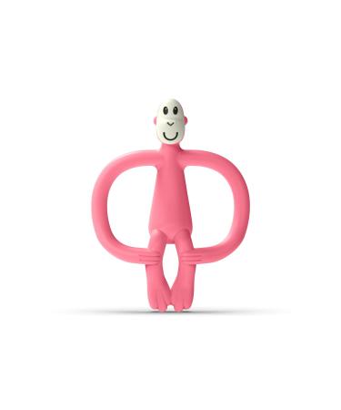 Matchstick Monkey Antimicrobial Silicone Teether & Gel Applicator Easy To Grip BPA Free 3 Months Old+ 11 cm Pink Monkey Pink Monkey 3 Months Old+ 1 Monkey Teether