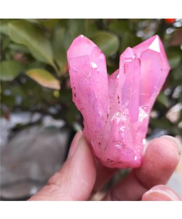 Choice of Gifts 70g Natural Angel Crystal Cluster Electroplating Titanium Coating Quartz Cluster Vibration Stone HOMEZHOU - Buy Online on SooperMarket.com