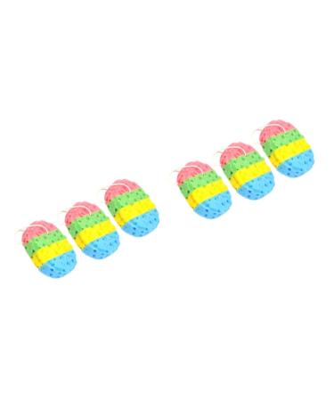 Angoily 6 Pcs Bath Sponge Sponges Loofahs Pouf Shower Sponge Natural Sea Sponge Bath Scrubber for Body Bath Scrubber Sponge Bathing Tools Bath Wipe Seaweed Oval Bath Ball 1 Count (Pack of 1)