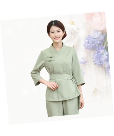 FOMIYES 1 Set Spa Robe Hairdressing Tunic Spa Gown Salon Smock Salon Uniforms Women Barber Shop Apron Spa Work Uniforms for Women Hair Salon Cape Spa Kit Spa Cloth Kimono Hair Dye L Green - Buy Online on SooperMarket.com