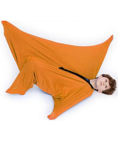 ZYUBOESO Relaxing Sensory Toys for compression Body sock for autism Suitable processing disorders Wrap to Relieve Stress Suitable for children's adult size (Color : Orange Size : S/Small) S/Small Orange