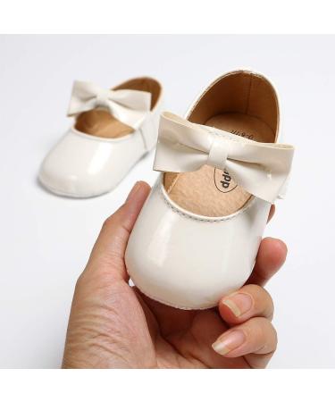 RVROVIC Baby Girl Moccasins - Infant Princess Sparkly Soft Sole Prewalker Shoes 6-12 Months - White - Buy Online on SooperMarket.com