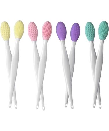Silicone Lip Brush & Nose Scrubber Set - 2PCS Soft Double-Sided Blackhead Cleaner & Exfoliant - Perfect for Flawless Skin - Buy Online on SooperMarket.com