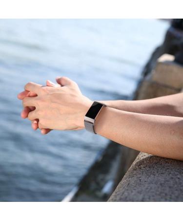 VANCLE Stainless Steel Mesh Band for Fitbit Charge 4/3 - Adjustable Magnet Clasp, Breathable Wristband for Men and Women (Silver, Small) - Buy Online on SooperMarket.com