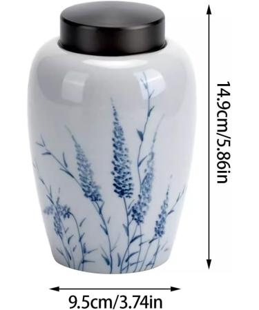 GUSMYPLG Tea Cans Tea Set Ceramic Tea Caddy Hand painted Reed Grass Tea Cans Ancient Celadon glazed Aluminum Lid Sealed Cans Ceramic Cans - Buy Online on SooperMarket.com
