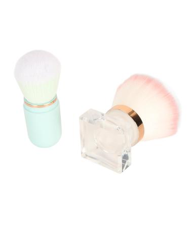 Professional Liquid Foundation Brush - Soft Dense Hair Capsule Shaped Tool in Blue & Pink for Flawless Makeup Application - Buy Online on SooperMarket.com