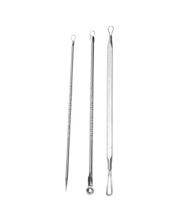 Tiuimk Stainless Steel Acne Needle Kit - Blackhead Remover Tool Set - 3 Pieces