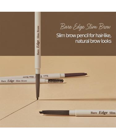 ETUDE Bare Edge Brow Pencil 03 Grey Brown - Hexagon Brush Brow Mascara for Zero Clump & Defined Brows - Buy Online on SooperMarket.com
