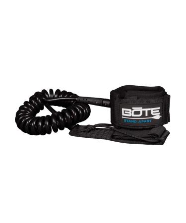 BOTE Coiled PVC Wrapped Ankle Leash Universal Design for SUP Stand Up Paddle Boarding Surf Wake Watersports Accessory 10 FT Leash Adults Kids Friendly