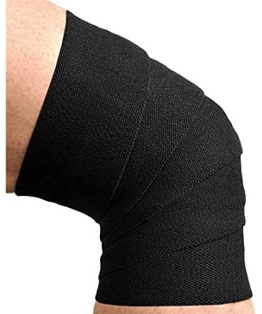 C.P.Sports Kniebandage - 200cm-250cm T25 | Velcro-Free Strength Bandage for Bodybuilding Powerlifting & Cross-Training | Camouflage Black | Optimal Support for Men & Women - Buy Online on SooperMarket.com