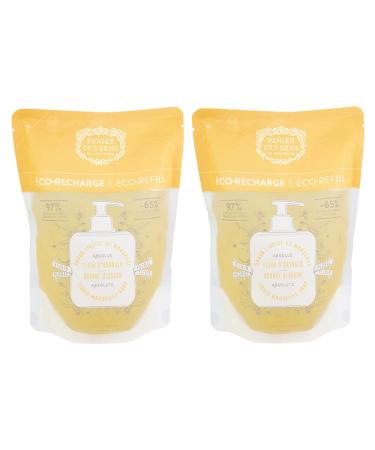 Panier des Sens Orange Blossom Liquid Hand Soap refills  Liquid Marseille Soap - Made in France 96% natural - 2x 16.9Floz/500ml