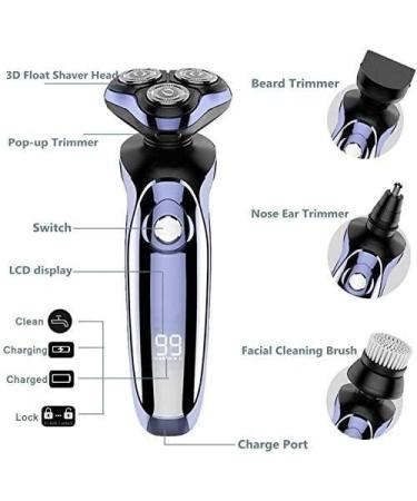 Premium Electric Shavers for Men | Waterproof Rotary Razors | Cordless & USB Rechargeable with Beard Trimmer - Buy Online on SooperMarket.com