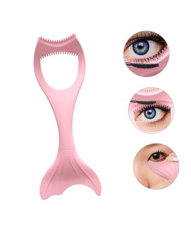 Mipcase 4pcs Eyeliner Tool Kit - Eyeshadow Brushes Mascara Aids & Eyelash Stencils for Perfect Lash Extensions - Pink Silicone Mold Set - Buy Online on SooperMarket.com