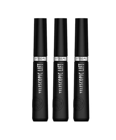 3 x L'Oreal Paris Telescopic Lift Mascara - 9.9ml Black