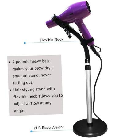 360 Hair Dryer Stand - Rotating Holder & Storage Rack for Easy Hair Styling | Barber Supplies - Buy Online on SooperMarket.com