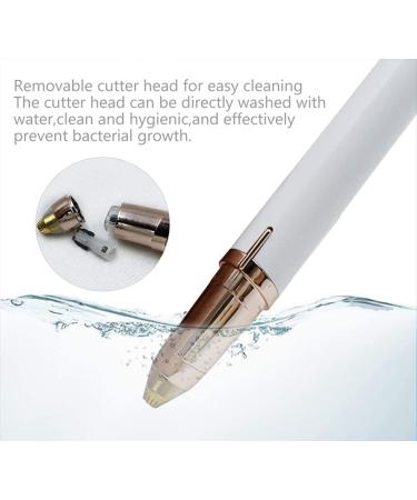 Rechargeable Electric Eyebrow Hair Remover with LED Light - Painless Trimmer for Women - White - Buy Online on SooperMarket.com