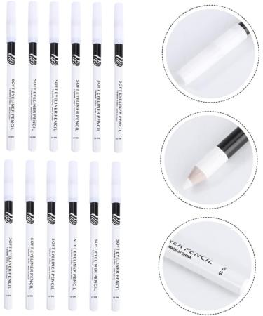 Mikinona 24pcs Eyeliner Pencil Brown Eyeshadow Glitter Eyeshadow Brown Eye Liner Pencil Wooden Pole White - Buy Online on SooperMarket.com
