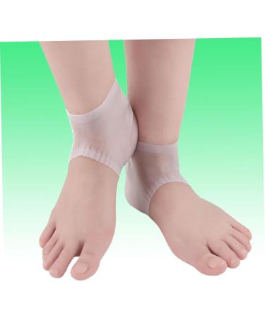 Healeved 3 Pairs Foot Care Protector Breathable Socks Heel Cups for Heel Pains Gelt Silicone Gel Cracked Heel Sleeves Silicone Heel Protectors Shoe Inserts Moisturizing Socks Soft White - Buy Online on SooperMarket.com