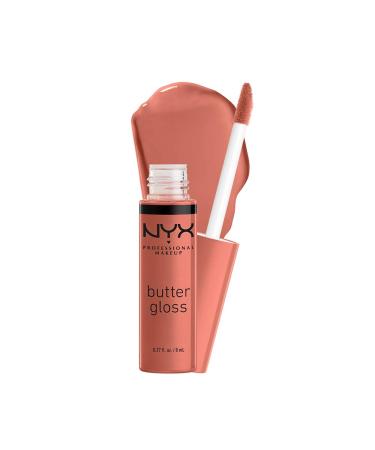 NYX PROFESSIONAL MAKEUP Butter Gloss  Non-Sticky Lip Gloss - Bit Of Honey (Peach Nude) 35 Bit Of Honey 0.27 Fl Oz (Pack of 1)
