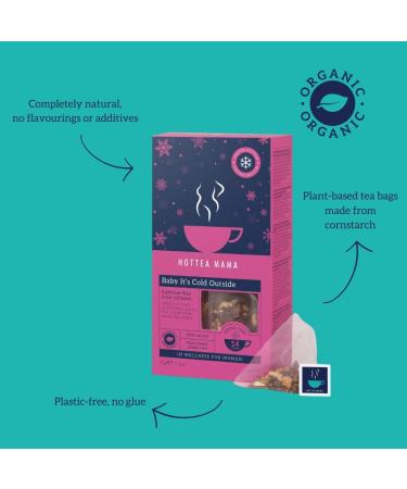 HOTTEA MAMA | Baby It s Cold Outside | Organic Whole Fruit Tea | Mulled | Caffeine Free | Christmas Tea | 14 Whole Leaf Biodegradable Pyramid Bags - Buy Online on SooperMarket.com