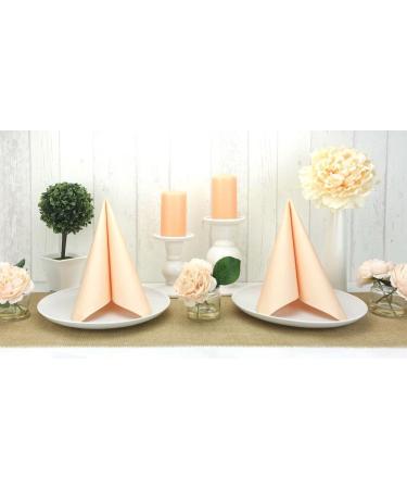 50 APARTina Fabric-Like Airlaid Napkins - Bleached Apricot 40x40 cm | Premium Quality for Elegant Dining | International Shipping - Buy Online on SooperMarket.com
