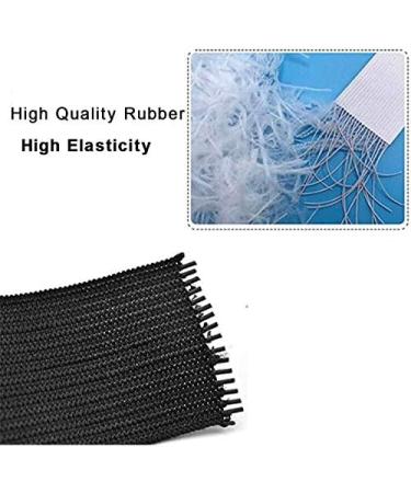 HANFINEE 1-1/2 Inch Sew on Knitted Elastic Band - Black 15 Yards | Heavy Stretch for Sewing Crafts, DIY Waistband, Bedspread & Cuff - Buy Online on SooperMarket.com